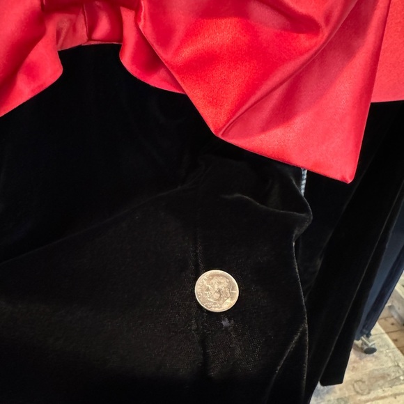 🎀 Vintage Handmade Velvet Satin Bow Dress - Picture 11 of 14